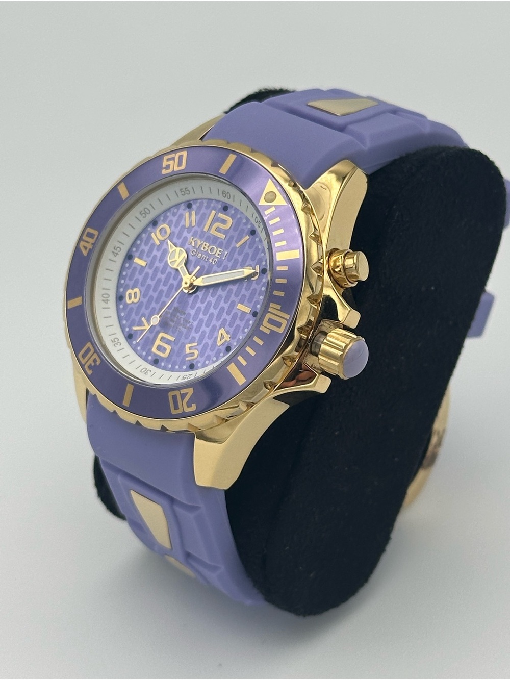 KYBOE! Giant 40 Purple Gold Women’s Watch 40mm New Battery Runs Perfect